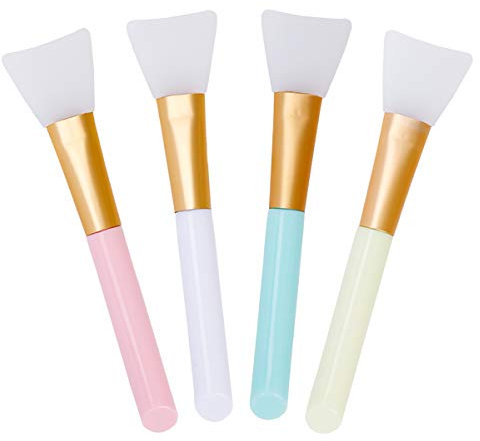 Gesichtsmaske Pinsel Silikon Schlammmasken Bürste Kosmetik Masken Pinsel für die Augenmaske Serum oder DIY 4 Stück