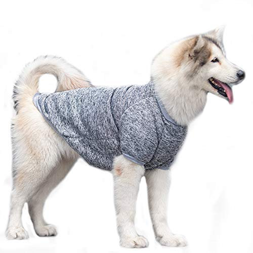 BT Bear Große Hundekleidung, weiches Fleece, warme Mäntel, Jacken für Herbst und Winter, Hundekleidung für große Hunde (8XL, Grau)