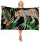 Treer Microfaser Strandtuch, Pflanze Leopard 3D-Druck Rechteckig Sunscreen Badetuch Praktische Strandlaken Handtuch Campingdecke Yoga Sporthandtuch für Fitness Strand Pool (150x180CM,G)