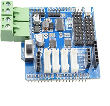 BTFWM Placa de Controlador de Motor de 4 Canales, Compatible con Arduino, for Smart Mecanum, chasis de Coche con Robot de Ruedas Rueda omnidireccional