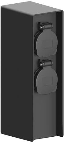 Ledvion - Presa esterna con palo, 2 prese, impermeabile IP44, garanzia 3 anni