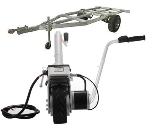 CCKUYT Plataforma de Remolque eléctrica, Carga máxima de 2277 kg, Gato de Remolque motorizado de 12 V/350 W, para maniobras de Remolque y Barco.
