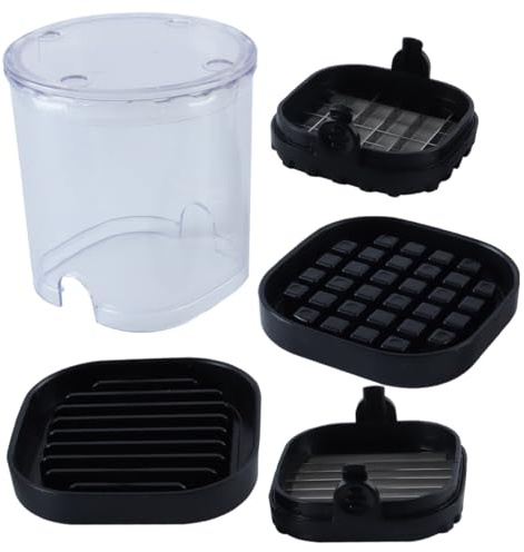 DUZEPA Cortador de frutas 2 en 1, cortador de fresas, plátanos y uvas con cuchillas extraíbles, herramienta creativa de cocina (negro)