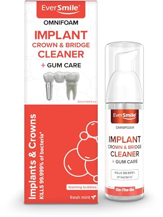 Eversmile OmniFoam Dental Cleaner – Cleaning Foam for Implants, Crowns, and Bridges – Pack of 1, 50ml Bottle