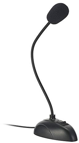 Fesjoy Support Flexible Mini Studio Microphone Vocal Prise 3.5mm col de Cygne Micro Filaire Microphone Compatible with Ordinateur PC Ordinateur Portable de Bureau