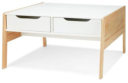 Melissa & Doug Kids Furniture Wooden Art & Activity Table with Bins Wooden Kids Activity Table, with Storage