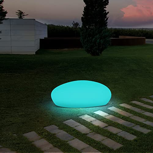 Lámparas solares para exterior Jonwall, luces RGBW, iluminación con cambio de color, IP67 LED con batería de 1800 mAh para jardín, balcón y terraza