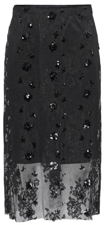 ONLY Onlsinna MW Jupe en Dentelle XT WVN, Noir, M