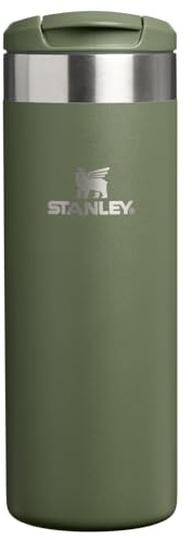 Stanley AeroLight Transit Bottle 16 oz | Locking Drink Through Lid | Leak Resistant Water Bottle or Coffee Travel Mug | Lightweight Insulated Stainless Steel | BPA-Free | Dried Pine