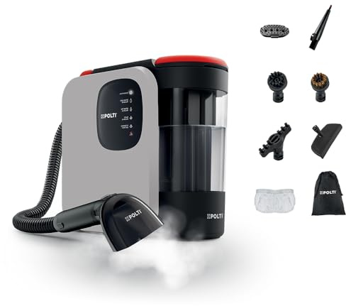 Polti StainOver SC20, Lavatappeti a Vapore 4 in 1 per Rimuovere le Macchie, Smacchiatore con Funzione Vaporetto, Tecnologia SteamActive, Ideale per chi ha Animali, 9 accessori inclusi, Grigio