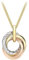 CARISSIMA Damen-Kette mit Anhänger 3 Colour Diamond Cut Russian 375 Tricolor 45.72 cm - 3.46.2454