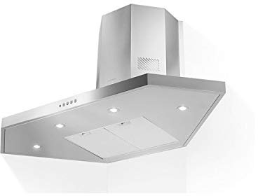 Faber - Cappa ad angolo STILO ANGOLO finitura acciaio inox da 100x100 cm