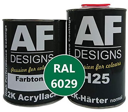 Alex Flittner Designs 2K Acrylic Paint Set RAL 6029 Mint Green 1.5-7 kg High Gloss Satin Matt Blunt Matt Wood Machines Industrial Paint Truck Truck Truck