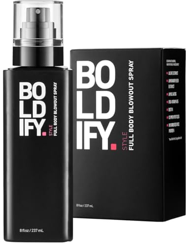 Boldify Full Body Volumizing Hair Spray - Mega-Volume - Blowout Heat Protection Spray with Thickening and Blow Dry Formula for Fine, Thin Hair - For Women & Men