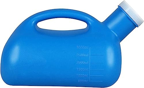 BAZAC Bouteilles d'urine portables pour homme - 3000 ml - Support de stockage portable pour urinoir avec couvercle pour voiture, voyage, camping