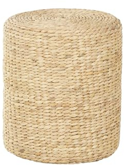 Deco 79 Seagrass Handmade Side End Accent Table Woven Drum End Table, Side Table 16 x 16 x 19, Brown