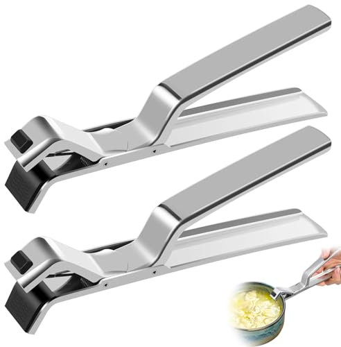 2Pcs Hot Plate Lifter, Anti-Scalding Bowl Plate Clamp,Stainless Steel Steamer Lifter Picker Dish Pan Clip,Kitchen Utensil Tongs Baking Tray Hot Dish Gripper,Multi-Purpose Cooking Tools for Bowl