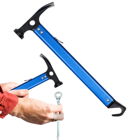 Marteau de camping - Marteau de tente - Marteau de tente d'extérieur - Outil en métal lourd antidérapant avec poignée ergonomique pour sac à dos, parc
