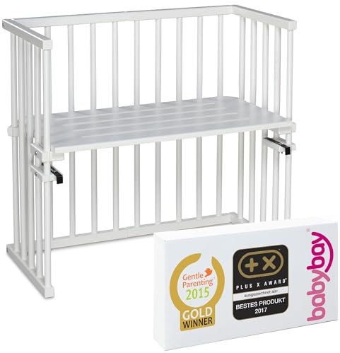 babybay Midi Beistellbett, weiß lackiert