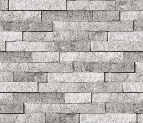 Brewster BHF3049 Stone Peel & Stick Backsplash, Grey, 13.5 Sq Ft (Pack of 1)