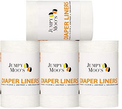 JM Stoffwindeleinlagen – Biologisch abbaubare Windeleinlage für Stoffwindeln für Babys – Verlängert die Lebensdauer, verhindert Flecken, erleichtert die Reinigung 27,9 x 19,1 cm (4er Pack, 100 Blatt)