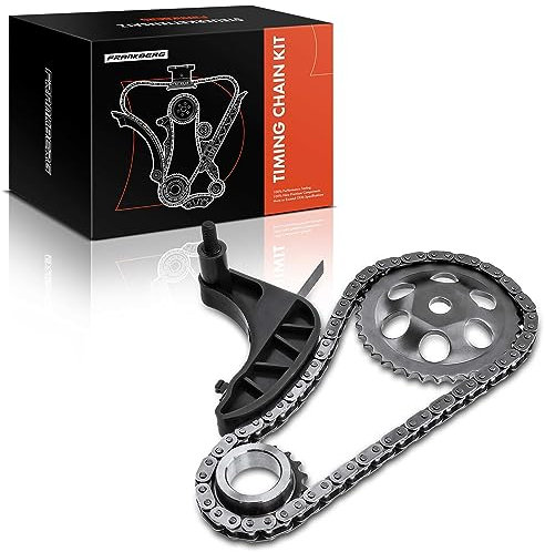 Frankberg Kit chaîne de distribution Compatible avec Cordoba Ibiza III IV Sportcoupe Fabia I Praktik II Roomster Praktik Fox Polo 1.2L Essence 2001-2015