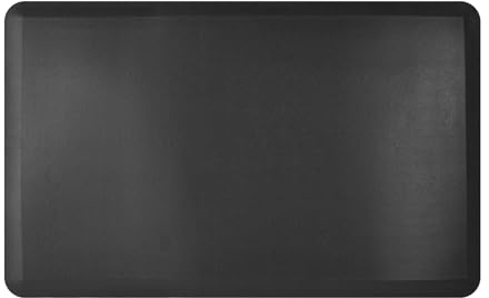 Art3d 3/4 Inch Thick Anti Fatigue Kitchen Mat, Thick Non-Slip Kitchen Rug for Standing, Waterproof Standing Desk Mat, Cushioned Comfort Floor Mat for Office, Home, Desk (47.3x17.3, Black)