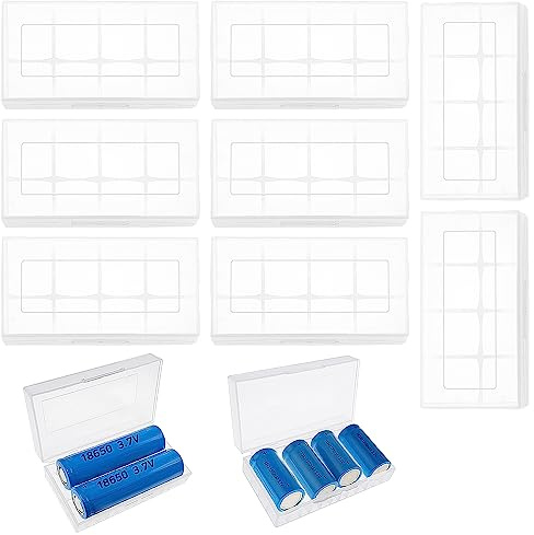 10 Pezzi 18650/16340/CR123A Custodia per batteria in Plastica, KUOQIY Scatola della Batteria, Custodia per Batteria Organizer, per Batterie 18650/16340 / CR123A