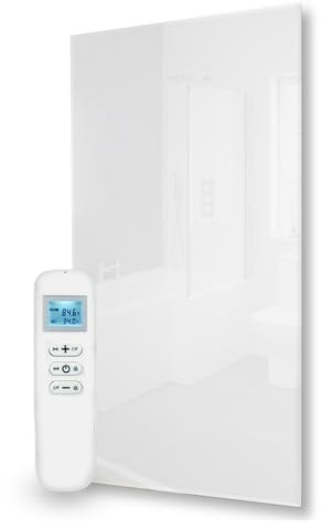 580W White Quartz Glass Wi-Fi Far Infrared Panel Heater, Electric Heater, Energy Efficent Wall Mounted Indoor Living Room Bedroom, Bathroom IP54 Splash Proof