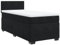 vidaXL Boxspringbett, Einzelbett mit LED Matratze Matratzenauflage, Bettgestell mit Lattenrost Kopfteil, Polsterbett Bett für Schlafzimmer, Schwarz 100x200cm Samt