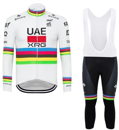 SGCIKER 2025 pro Équipe Printemps Automne Manches longues Ensemble de maillots de cyclisme,Veste cycliste respirante à écran solaire fin pour hommes Vêtements vélo Collants à bretelles Kits