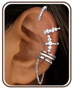 YADOCA 5Pcs Ear Cuff Orecchini Donna, Orecchini Senza Buco Regolabile Orecchini a Clip Orecchini Finti Donna Non Piercing Earcuffs per Ragazze Ipoallergenici Regalo di Gioielli
