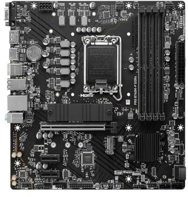 Placa Madre Placa Base Fit For MSI Pro B760M-P DDR4 Compatible con CPU i9-13900K, i7-14700K, i5-12600KF, i5-12400F y i3-12100F. NVME M.2 B760 de 128 GB
