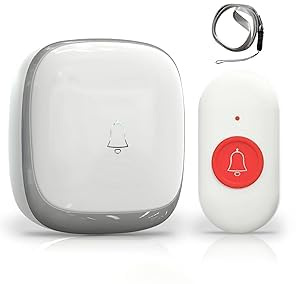 KLOIRA Botón Emergencia Mayores, 500 pies, IP68 | Llamada de emergencia doméstica, alcance 500 pies, sonido y luz, impermeable IP68, batería recargable