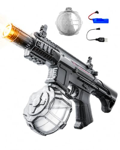 Pistola de Agua Eléctrica 300 ml con Luces LED para Juegos de Verano