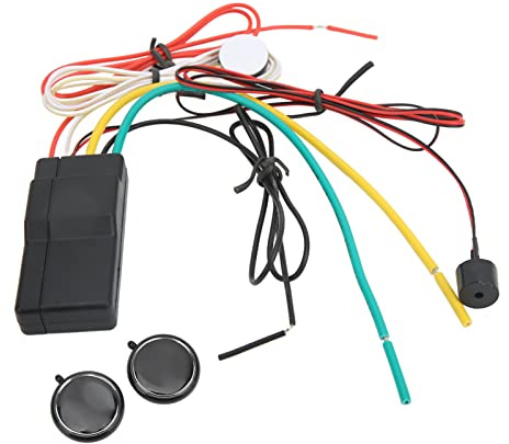 Tbest Dispositivo Antifurto per Immobilizzatore per Auto da 2,4 GHz di Allarme per Ingresso Senza Chiave con Blocco Motore per Furto di Veicoli a 12 V con Raggio di Rilevamento di 2-8 M