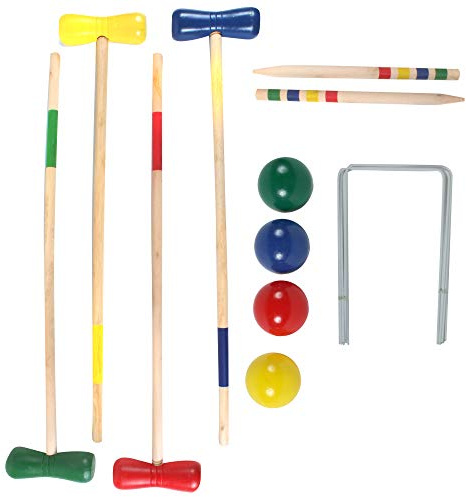 PLANÈTE BOIS - Gioco di Croquet - FSC - 049059A - 2-6 Giocatori - Multicolore - Legno - Giocattolo per Bambini - Gioco di Abilità e all'Aperto - 76 cm x 14 cm - A Partire dai 6 Anni