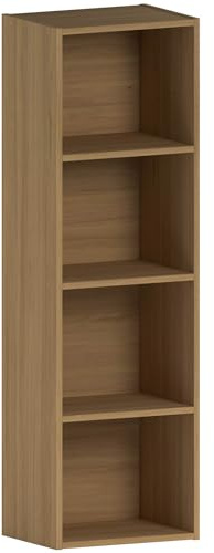 Vida Designs Oxford Bücherregal mit 4 Ebenen, würfelförmig, weiß, Holz-Regaleinheit für Büro, Wohnzimmermöbel