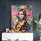 Impression sur Toile 60x90CM sans Cadre Mona Lisa Street Graffiti Art Drôle sur Le Mur Art Photo pour Salon Décor À La Maison