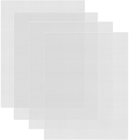 Caydo 4 Pieces 7 Count Plastic Mesh Canvas Sheets for DIY Projects, Knit Crochet Projects and Make Aquarium Dividers (25 x 33 cm)