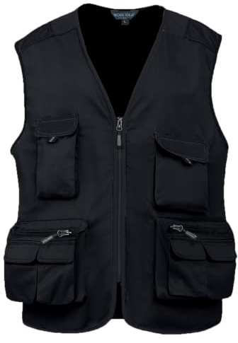 WORK IDEA Veste polyvalente homme outdoor avec multiples poches - Conçue pour la pêche et l'été, légère et respirante