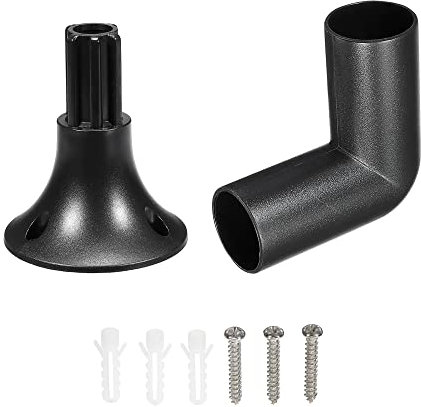 sourcing map Solar Antorcha Luz Base y Junta Kit Paisaje Luz Pared Kit Montaje Kit para Jardín Camino Iluminación, 4 Juegos