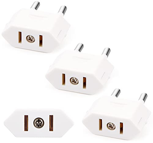 3 Piezas Adaptador Enchufe Americano Adaptadores EE.UU. a la Unión Europea, Certificación CE Enchufes y Enchufes de Adaptadores de Enchufe EE.UU. a Italia Francia Alemania España