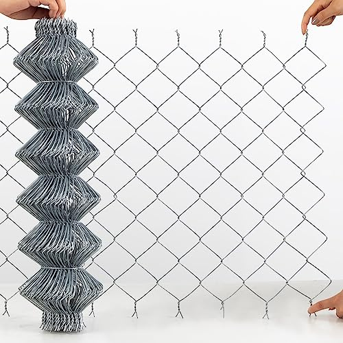 FengYoo 13 Gauge Galvanized Wire Fence Diamond Hole 2.5in 24inX33ft Chicken Wire Fencing Chain Link Fence Garden Fencing Poultry Netting/Fencing for Yard