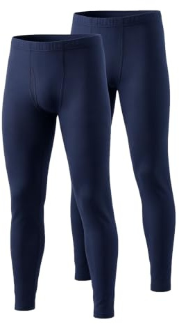 YUSHOW Lot de 2 sous Vetement Thermique Homme Caleçon Long Hiver Chaude