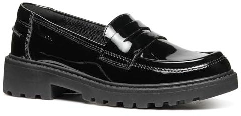 Geox - J Casey Girl C, Mocasín Niñas, Black,