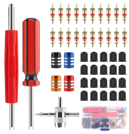 TYSM-CC Herramientas de Válvulas de Neumáticos Extractor Valvulas Neumaticos Kit de Reparación de Neumáticos para Automóviles Motocicletas Camiones Vehículos