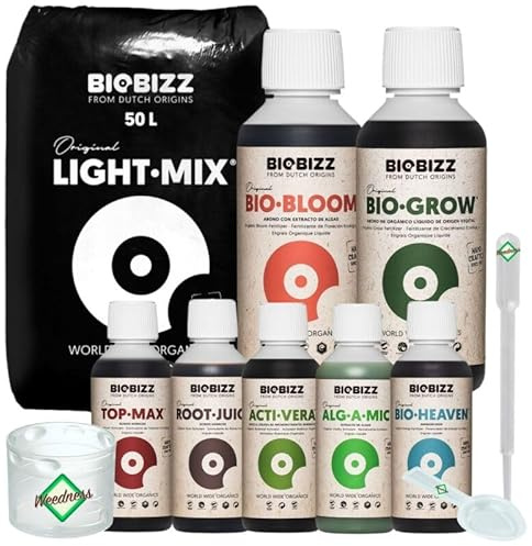 Weedness BioBizz Light Mix 50 L Set Big – Terreau enrichi pour croissance puissante et racines fortes