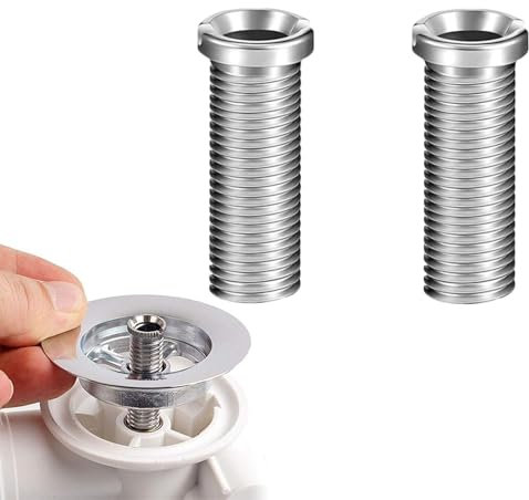Zhenghebuy 2 Pieces 35mm Hollow Kitchen Sink Plug Screws,Kitchen Basket Strainer Screw for Drain Fitting,Sink,Drain Strainer(Silver)