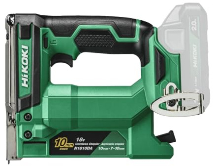 HiKOKI Tacker a batteria – 18 V, 6 – 13 mm, 150 graffette – Li-ion, luce LED, alta velocità, blocco a secco, resistente alla polvere, impugnatura morbida – leggero e compatto